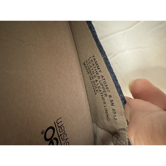 Abeo Women’s Tammy Navy Textured Denim Ballet Flats Comfort Shoe Size 8.5N - Picture 8 of 8